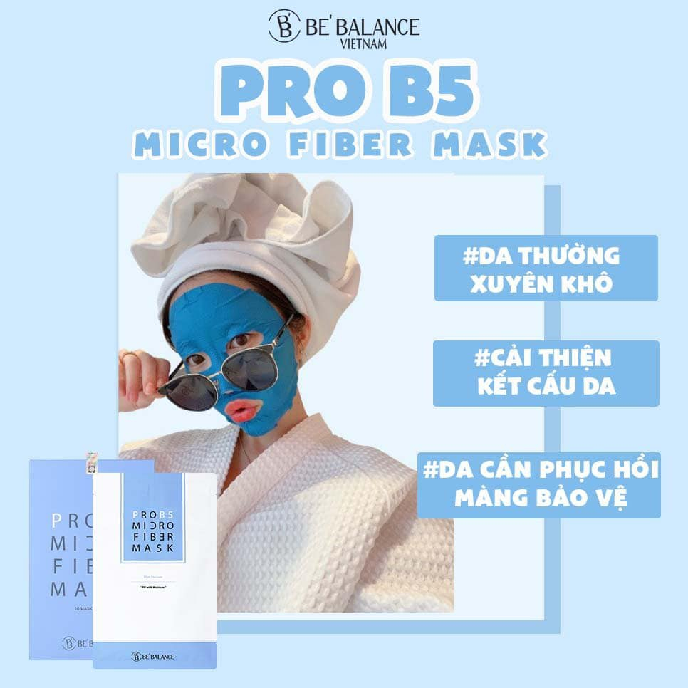 Ảnh 1 Miếng Mặt Nạ Vải Vi Sợi Be'Balance MICRO FIBER MASK 3in1 giúp Làm Đẹp Da 2