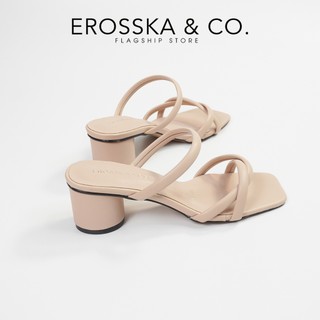 Combo dép cao gót nữ thời trang Erosska quai chéo + dép bệt  - EM104DE069
