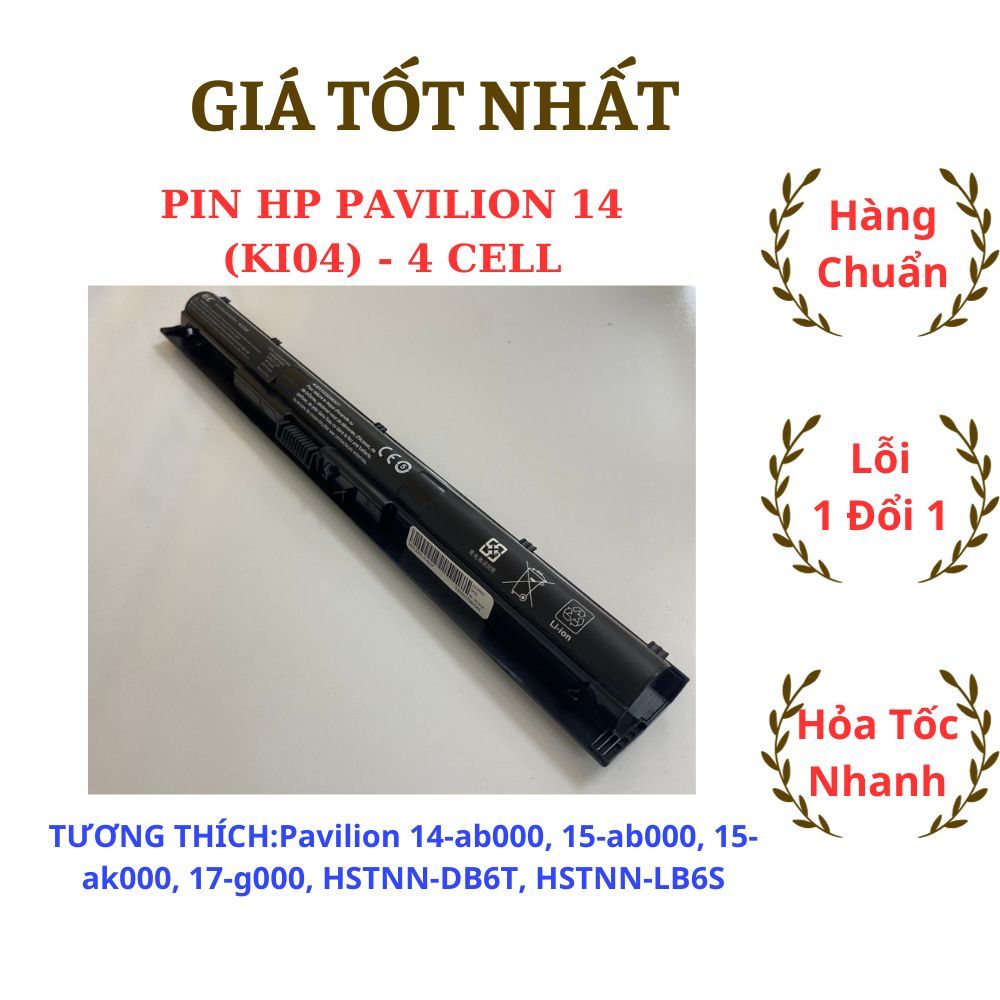 PIN Laptop HP PAVILION 14-ab000, 15-ab000, 15-ak000, 17-g000 (KI04) - 4 ...