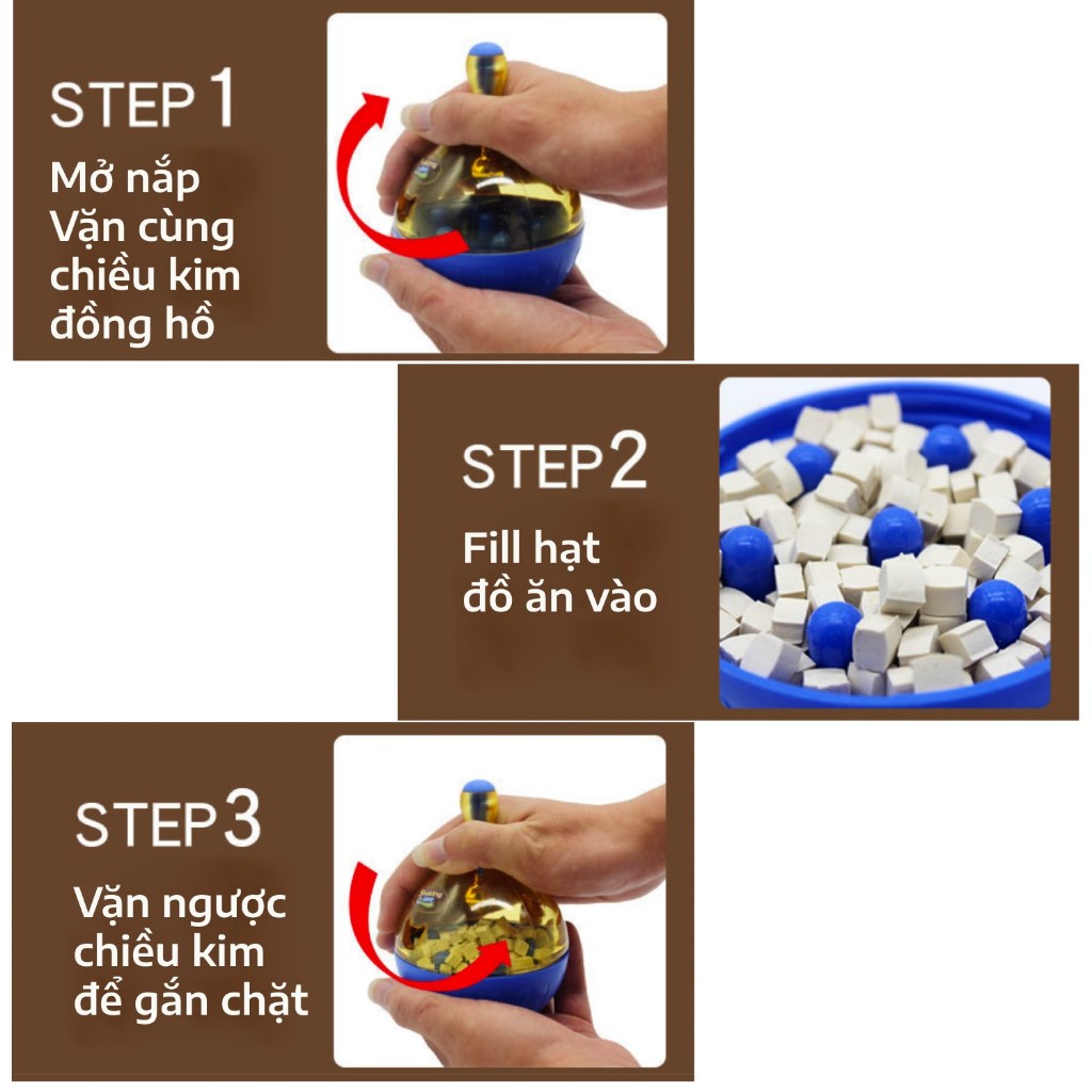 Đồ chơi lật đật nhả đồ ăn cho chó mèo - Đồ chơi huấn luyện chó mèo giải trí thú cưng thông minh