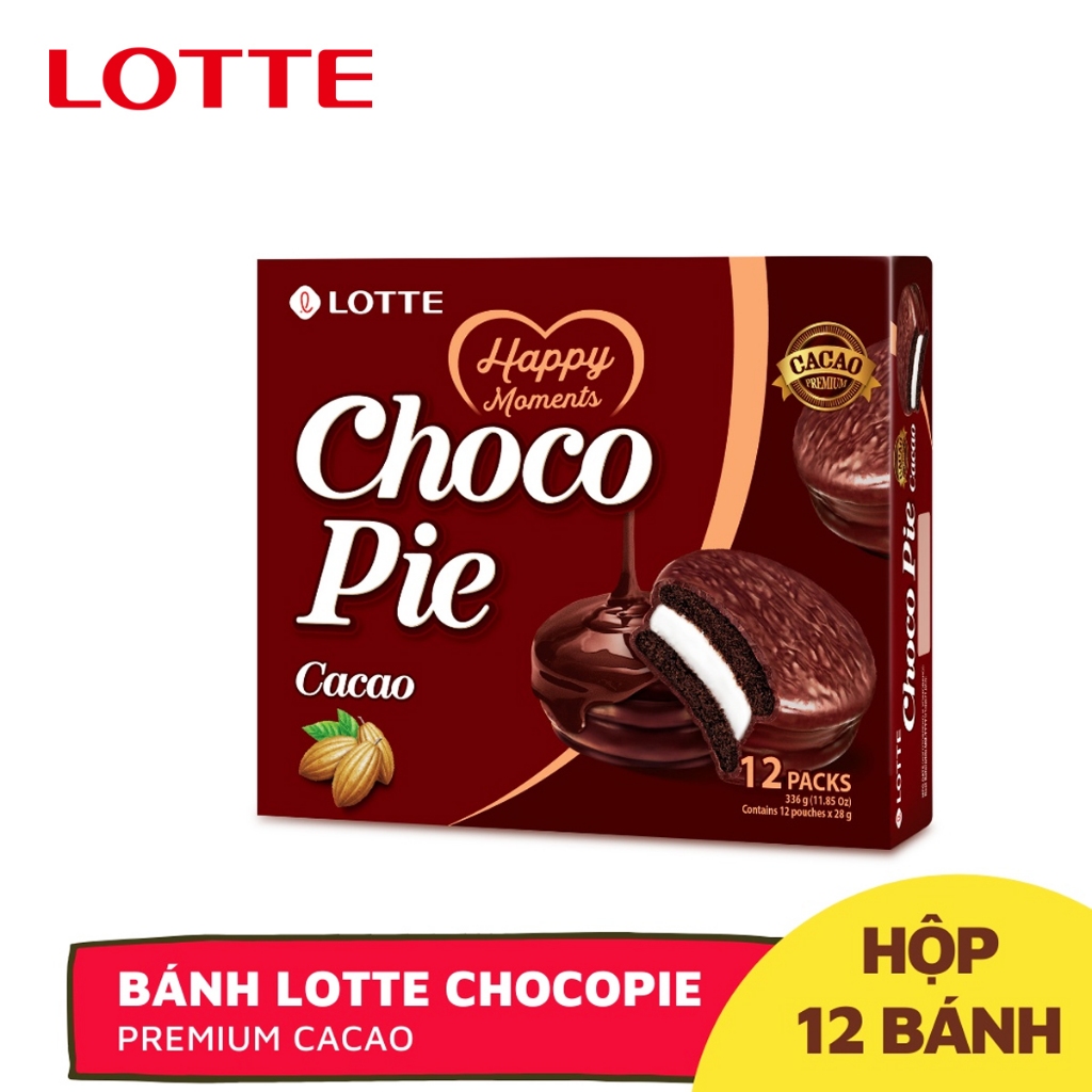 BÁNH CHOCOPIE CACAO LOTTE 336 GRAM | Shopee Việt Nam