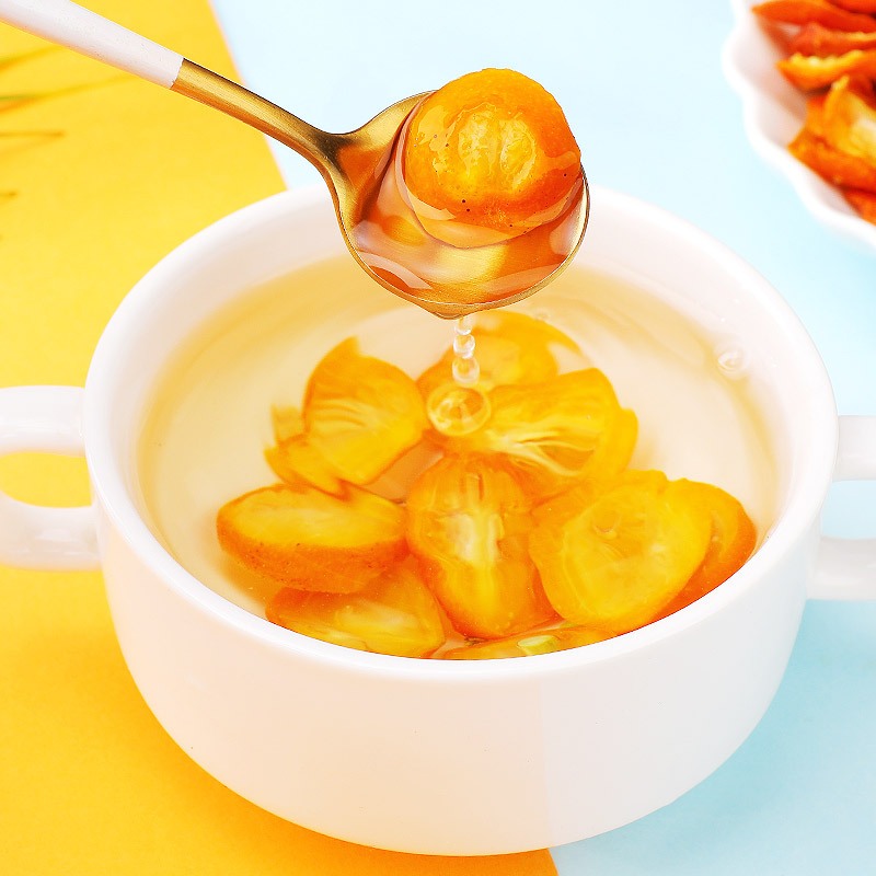 100g Trà quất vàng, Kim quất thái lát sấy khô, vàng đẹp, cung cấp vitamin C đẹp da, tăng đề kháng
