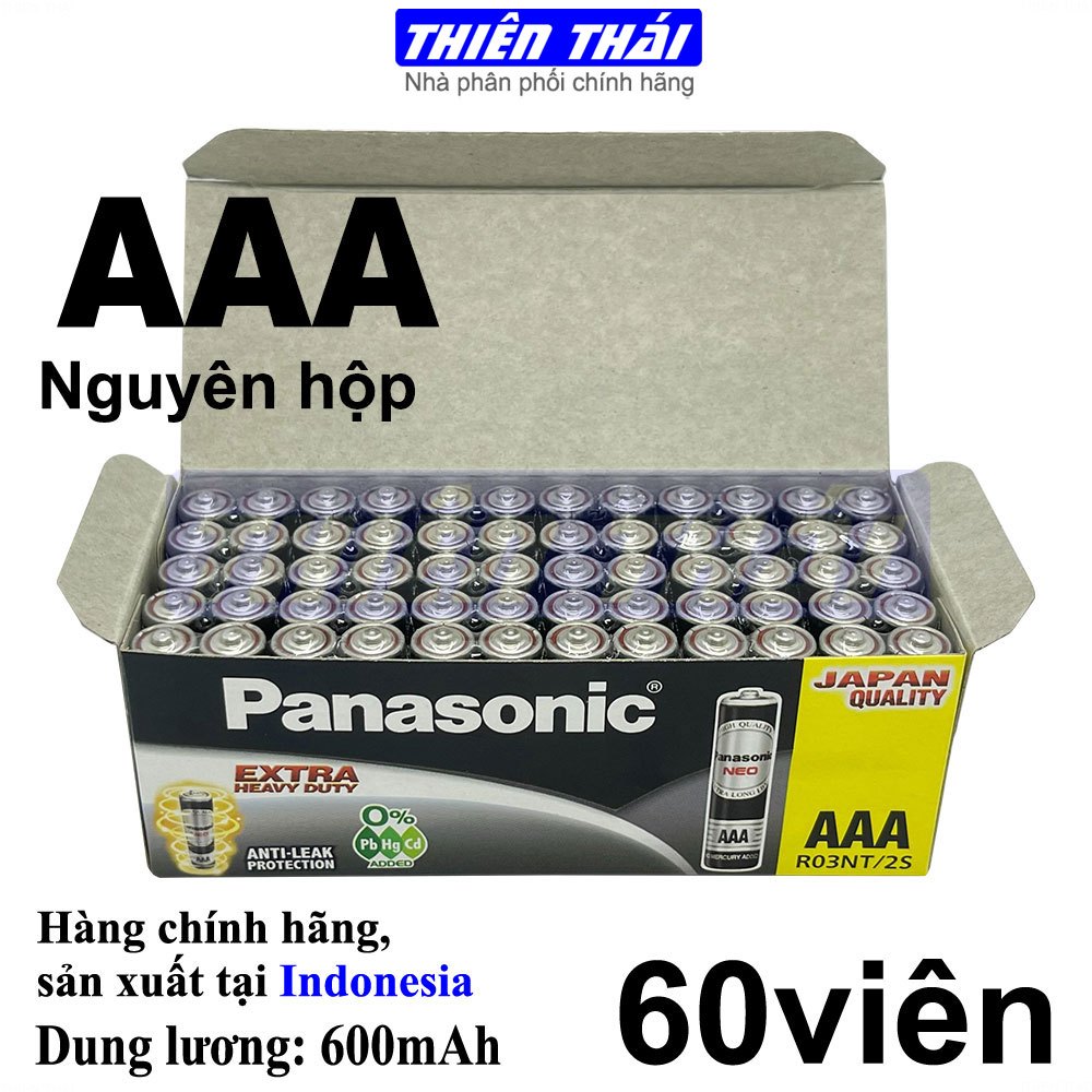 Hộp 40/60 viên pin AAA Panasonic R03NT/2S,pin đũa hàng chính hãng.Pin ...