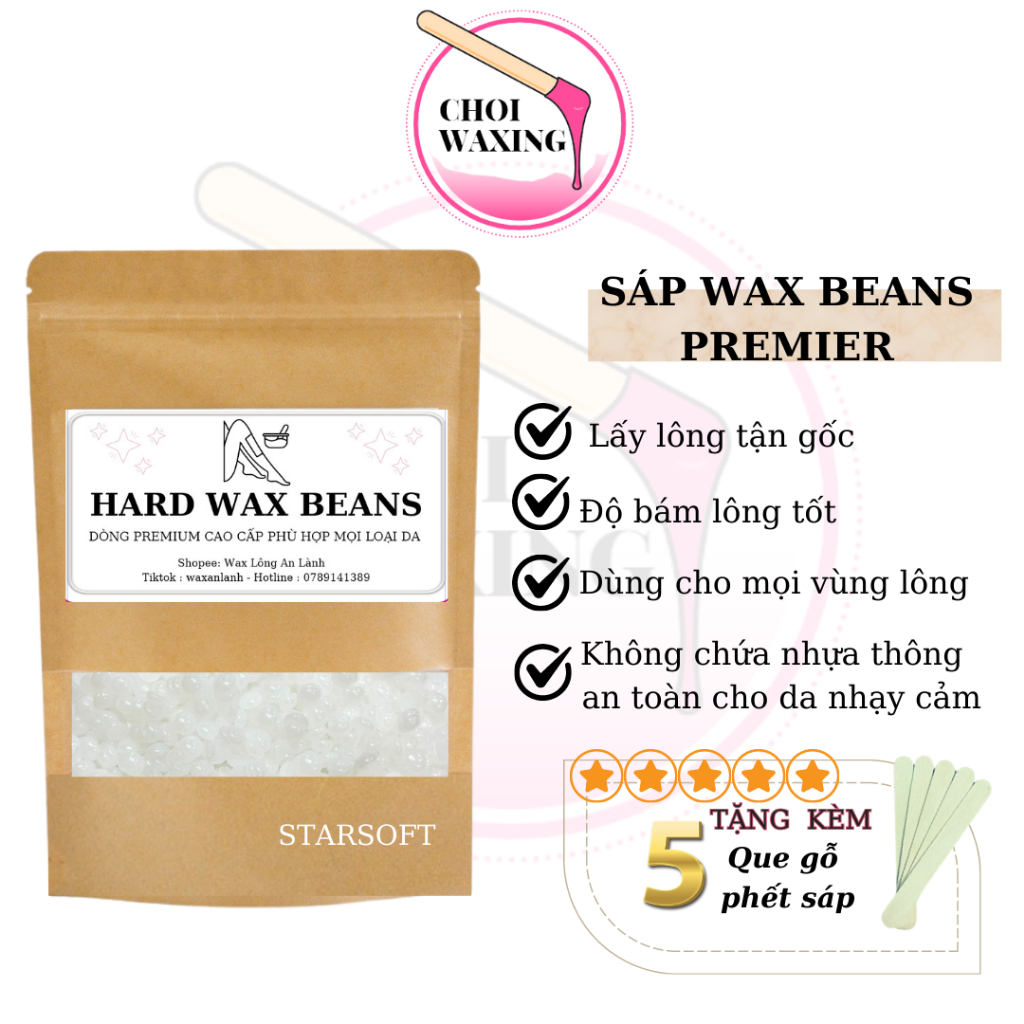 Sáp cao cấp siêu bám lông Coconut & Trong suốt] Sáp wax lông nóng Hard ...