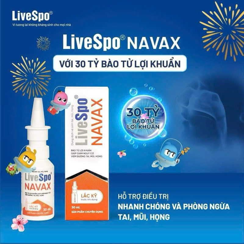 Livespo Navax - Xịt bào tử lợi khuẩn giúp tăng đề kháng đường hô hấp ...
