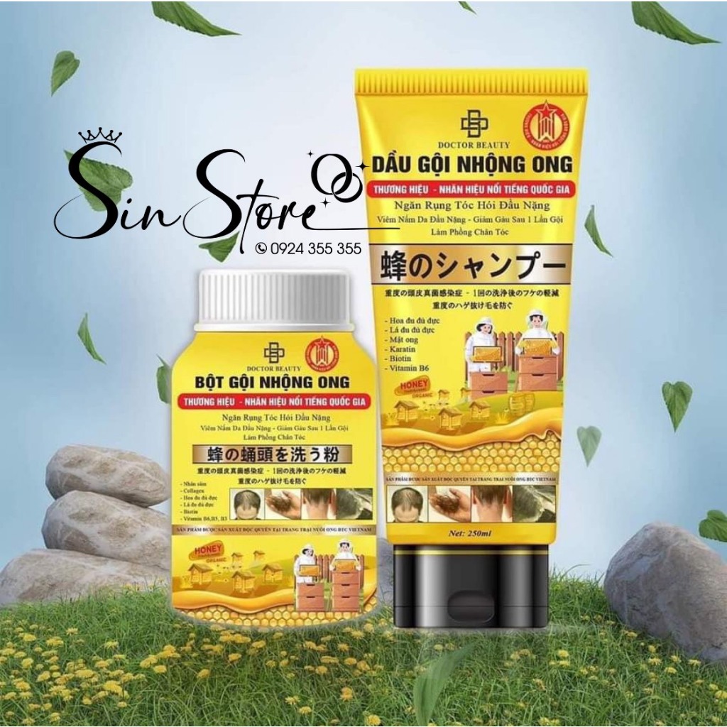 BỘT GỘI NHỘNG ONG <Free Ship>- CHỐNG RỤNG TÓC, GIẢM TÓC BẠC, GIÚP TÓC KHỎE HƠN