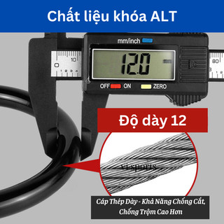 Khóa Xe Đạp Thể Thao 4 Số Chống Trộm, Dây Treo Yên Xe Đạp Không Cần Chìa, Lõi Thép Bảo Vệ Tối Đa