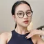 Gọng kính cận tròn nữ mắt kính không độ chống ánh sáng xanh và tia UV phong cách Ulzzang thay được tròng cận 074