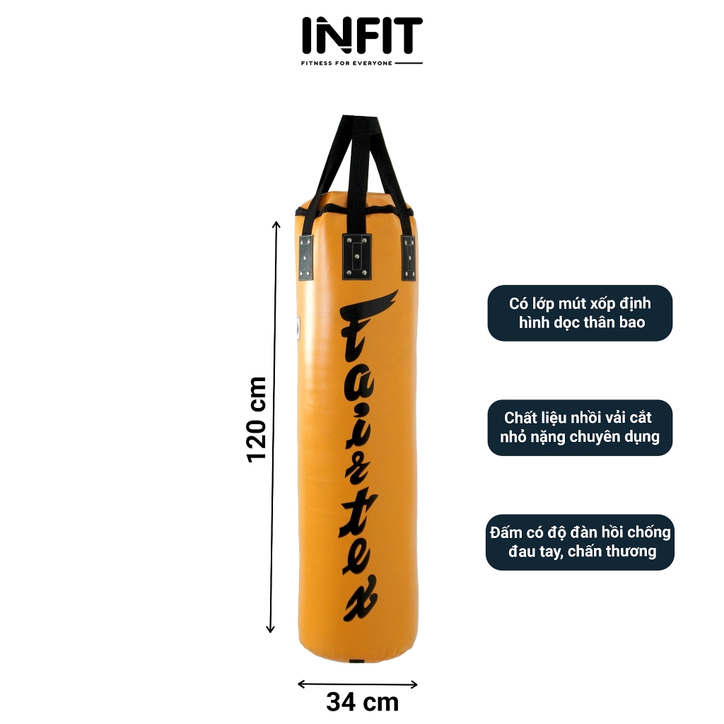 Bao Cát Boxing, Bao Đấm Boxing Fairtex Đã Nhồi 120cm Cao Cấp