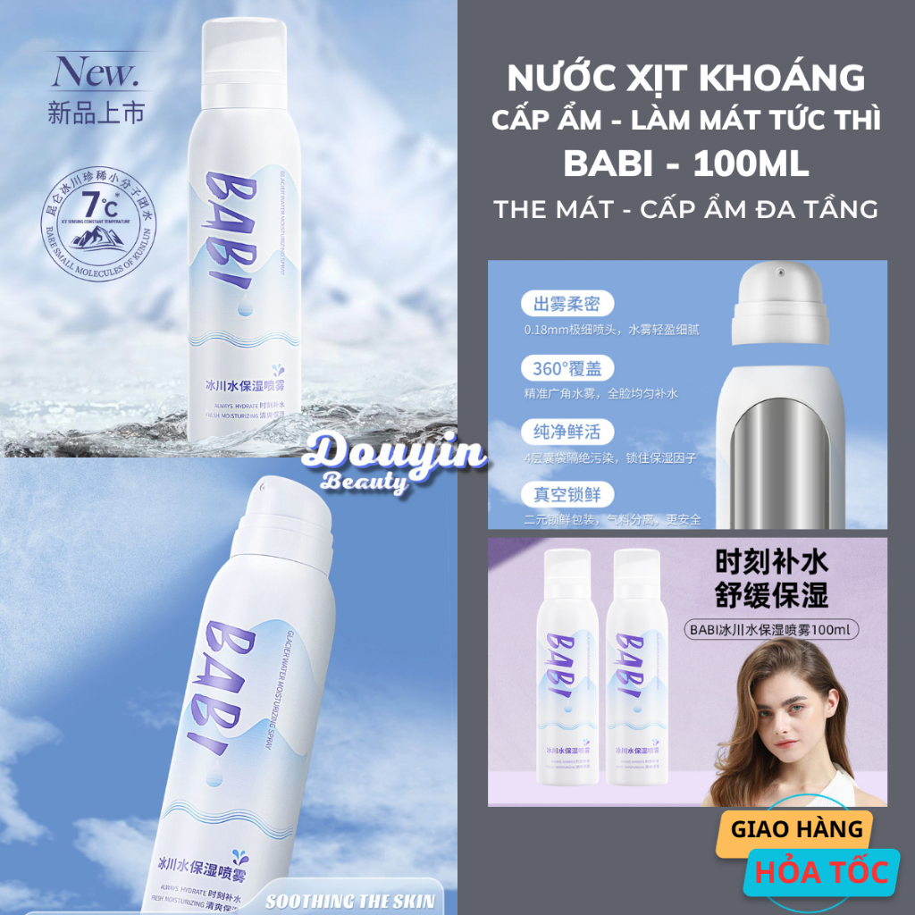[SẴN] Chai Xịt Khóa Lớp Trang Điểm BABI Dưỡng Ẩm Kiềm Dầu Chống Thấm ...