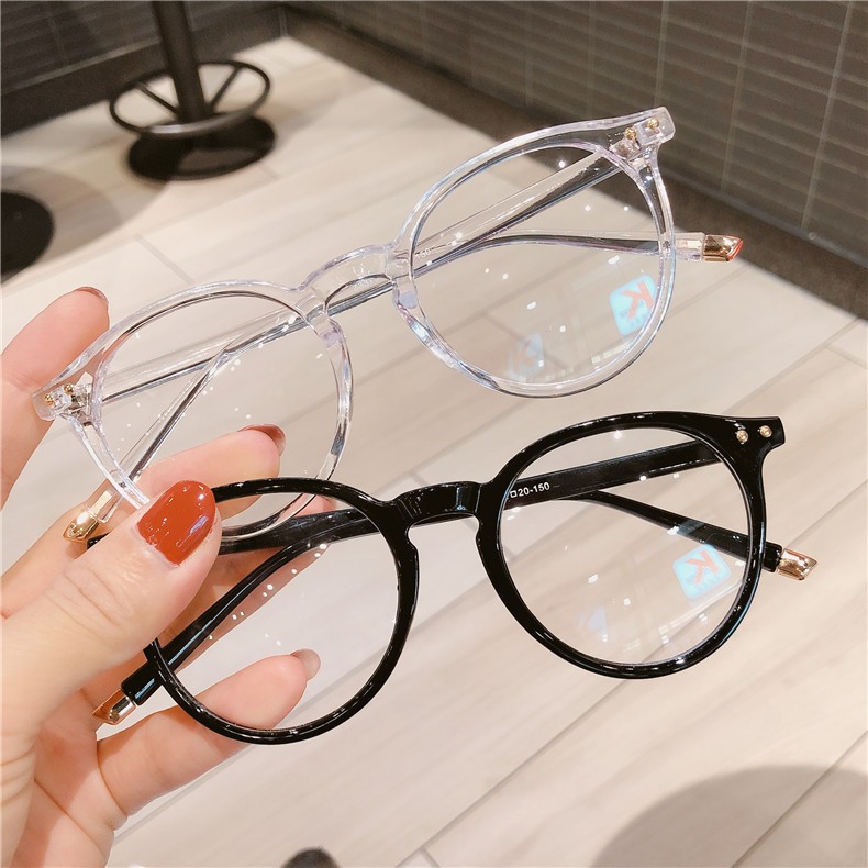 Gọng kính cận mắt kính không độ nam nữ chống ánh sáng xanh phong cách Hàn Quốc thay được mắt cận 065