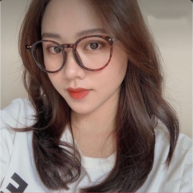 Gọng kính cận mắt kính không độ nam nữ chống ánh sáng xanh phong cách Hàn Quốc thay được mắt cận 065