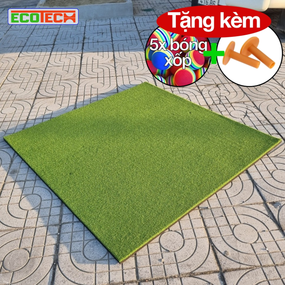 Thảm tập Swing Golf ECO-2D: Kèm tee cao su, cỏ green golf 15mm dầy dặn ...