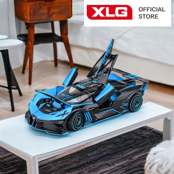 Ảnh Mô hình xe Bugatti Bolide 1:24 cao cấp bằng hợp kim có chức năng phun khói 2