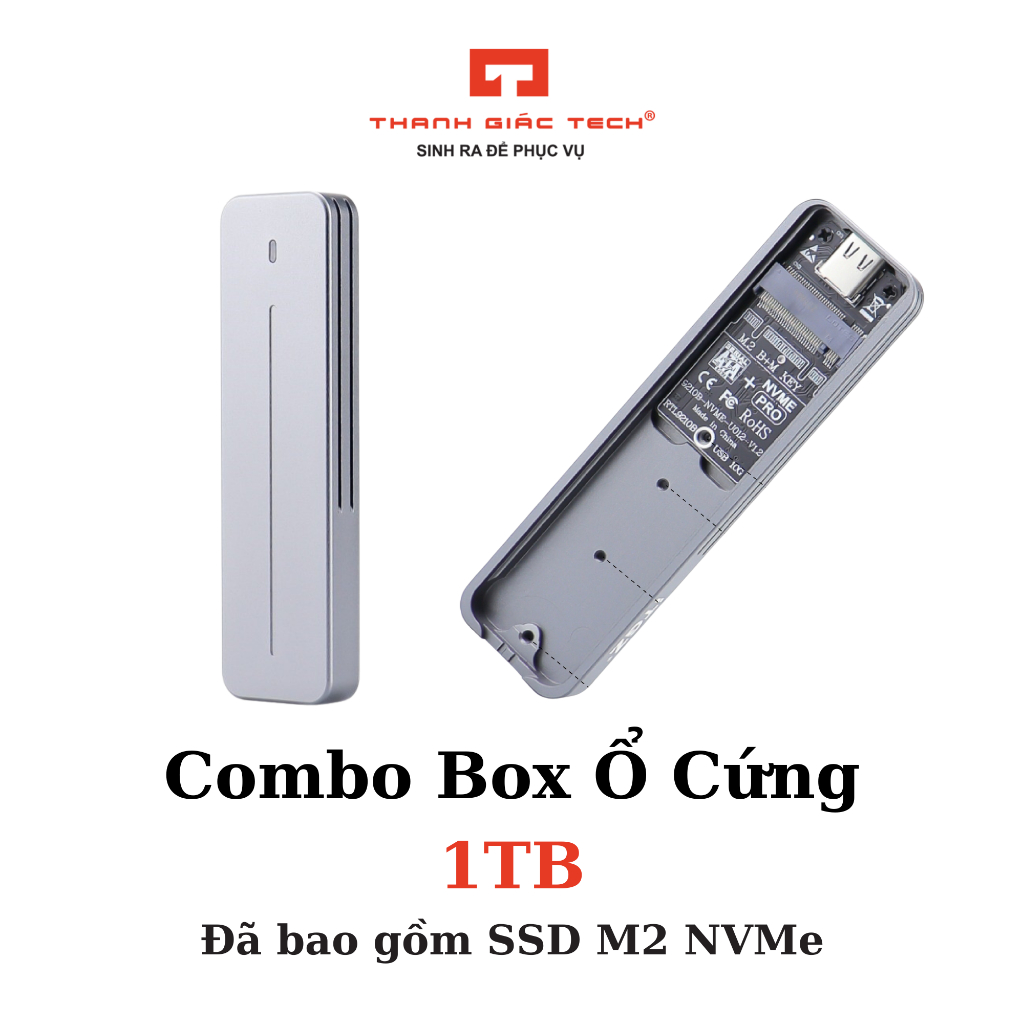 Combo Box Ổ Cứng Di Động iTGZ Kèm SSD M2 NVMe 1TB - Bảo Hành 12 Tháng ...