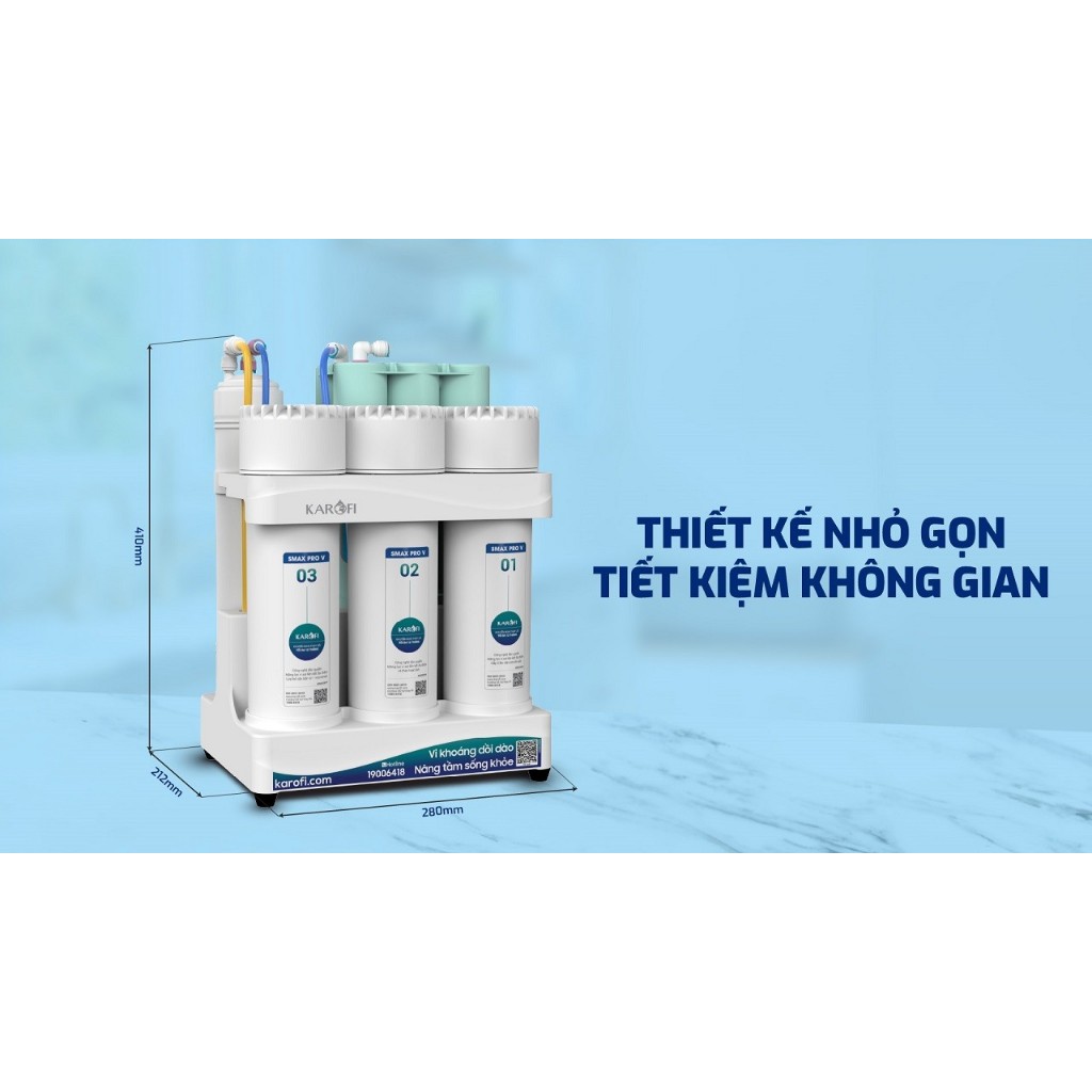 Máy Lọc Nước Karofi KAQ-U05 Pro Để Gầm Bếp, Mẫu Mới Nhất Đầy Đủ Phụ Kiện, Bảo Hành Tại Nhà 3 Năm