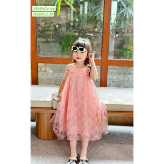 Trang phục Tết, du lịch, biển cho bé. Đầm công chúa thêu hoa dáng babydoll cao cấp cho bé 10-40kg