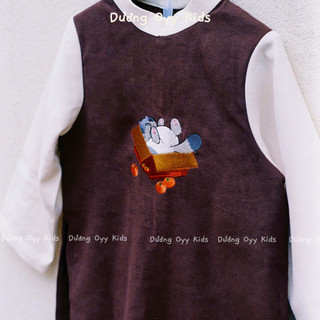 LẠC - Set áo dài nhung bé trai kèm quần | Dương Oyy 011222027