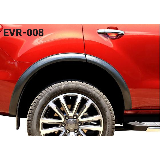 Bộ ốp Cua Lốp xe Ford Everest 2017-2021, Mẫu trơn bản bé 3 inch Có Cảm Biến,Nhựa đen mờ mịn ABS cao cấp.Hàng OEM