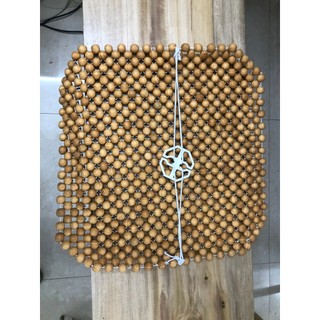 Đệm hạt gỗ lót ghế văn phòng, ô tô, Xe máy gỗ thông cao cấp đan dây dù chắc chắn giá xưởng