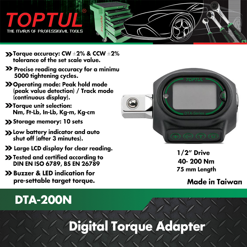 Đồng hồ hiển thị mô men xoắn Digital Torque Adapter 1/2