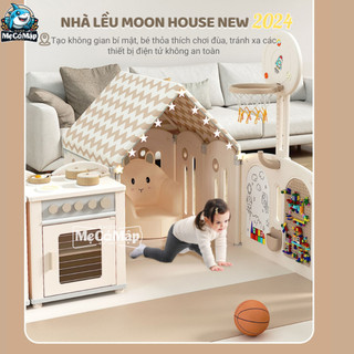 Lều Cho Bé Moon House New 2026 Chắc Chắn, Nhà Lều Kết Hợp Quây Cũi Tạo Không Gian Vui chơi Cho Bé Nhựa An Toàn