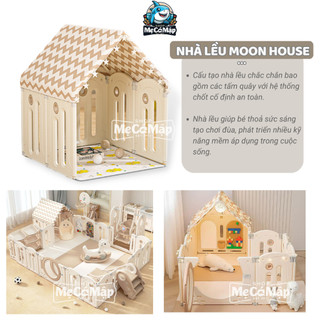 Lều Cho Bé Moon House New 2026 Chắc Chắn, Nhà Lều Kết Hợp Quây Cũi Tạo Không Gian Vui chơi Cho Bé Nhựa An Toàn