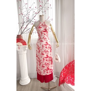 [HAN’S STORE ]ÁO DÀI YẾM TẶNG KHOÁT KHÔNG KÈM QUẦN( ẢNH THẬT)