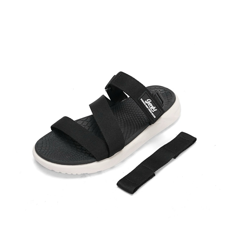 Ảnh Giày Sandal Nam Genki Màu Đen Quai Chéo Thời Trang Cao Cấp Chính Hãng YK69 1