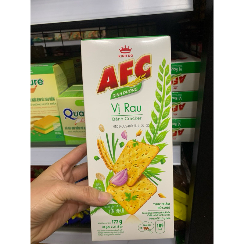 Bánh cracker vị rau AFC Dinh Dưỡng hộp 172g | Shopee Việt Nam