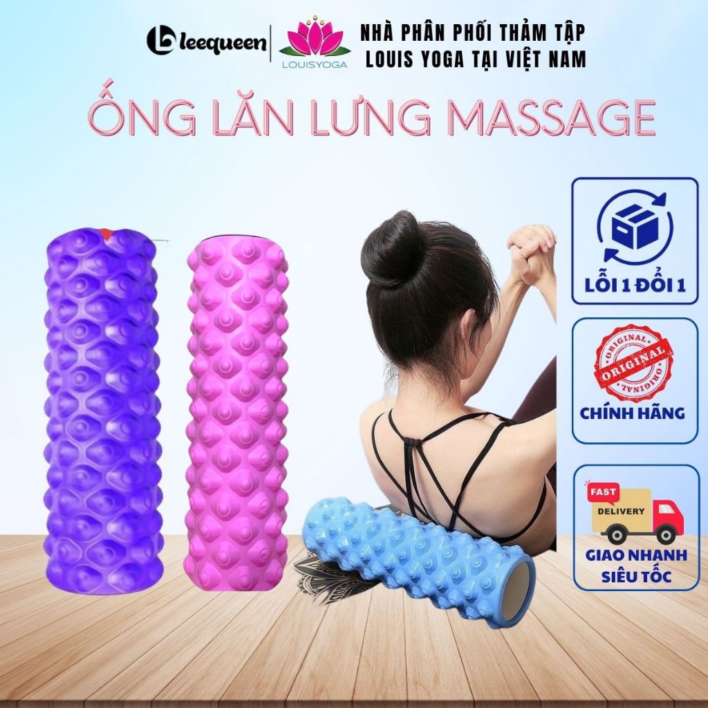 Ống Lăn Yoga Massage Foarm Roller Giãn Cơ Lưng Cơ Thể Tại Nhà Ống Trụ Lăn Thể Thao Bằng Xốp