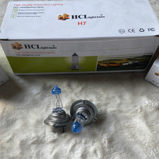 Hộp 10 Bóng đèn pha ô tô, bóng H7 HCL điện 12v và 24v.