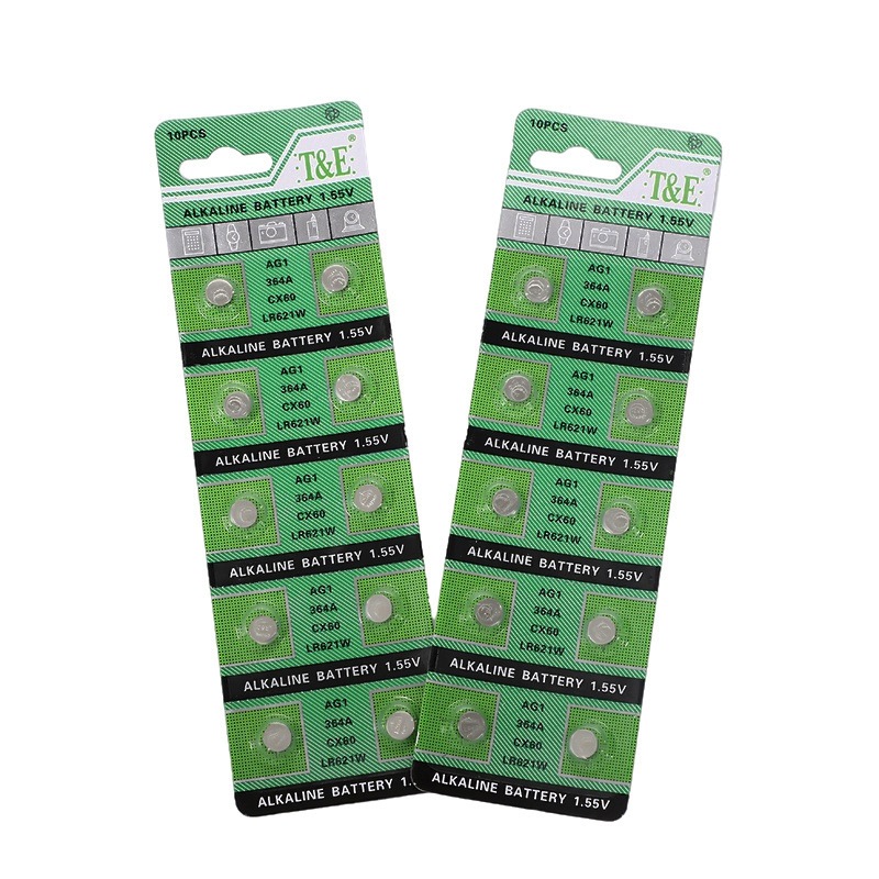 Vĩ 10 viên Pin AG1 L621F L621H LR60 LR621 364A Xài Cho Đồng Hồ Đeo Tay