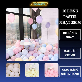 Bóng bay pastel trang trí sinh nhật cưới hỏi khai trương sự kiện đẹp xinh xắn set 10 quả 24cm DC PARTY