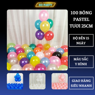 Bóng bay pastel trang trí cưới hỏi sinh nhật khai trương sự kiện DC PARTY 100 Hoặc 50 Quả 24cm
