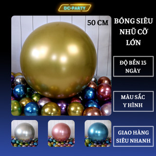 Bóng bay siêu nhũ tráng nhôm trang trí sinh nhật đám cưới sự kiện sang trọng size lớn 50cm DC PARTY