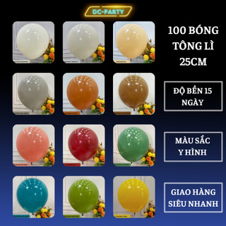 Bóng bay tông lì trang trí sự kiện sinh nhật cưới hỏi khai trương đẹp sang trọng lịch lãm DC PARTY to 24cm