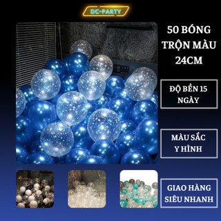 Bóng bay trộn màu trang trí sinh nhật cưới hỏi sự kiện mẫu mới xinh xắn sang trọng DC PARTY 50 quả 24cm