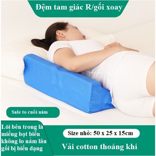 Gối Kê Đệm Tam Giác Hỗ Trợ Người Già , Người Bệnh Nằm Nghiêng ,Dễ Dàng Cho Việc Chăm Sóc, Điều Trị