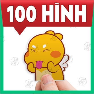 Combo 100 sticker RỒNG VÀNG lai ong biểu cảm dễ thương không trùng chất ...