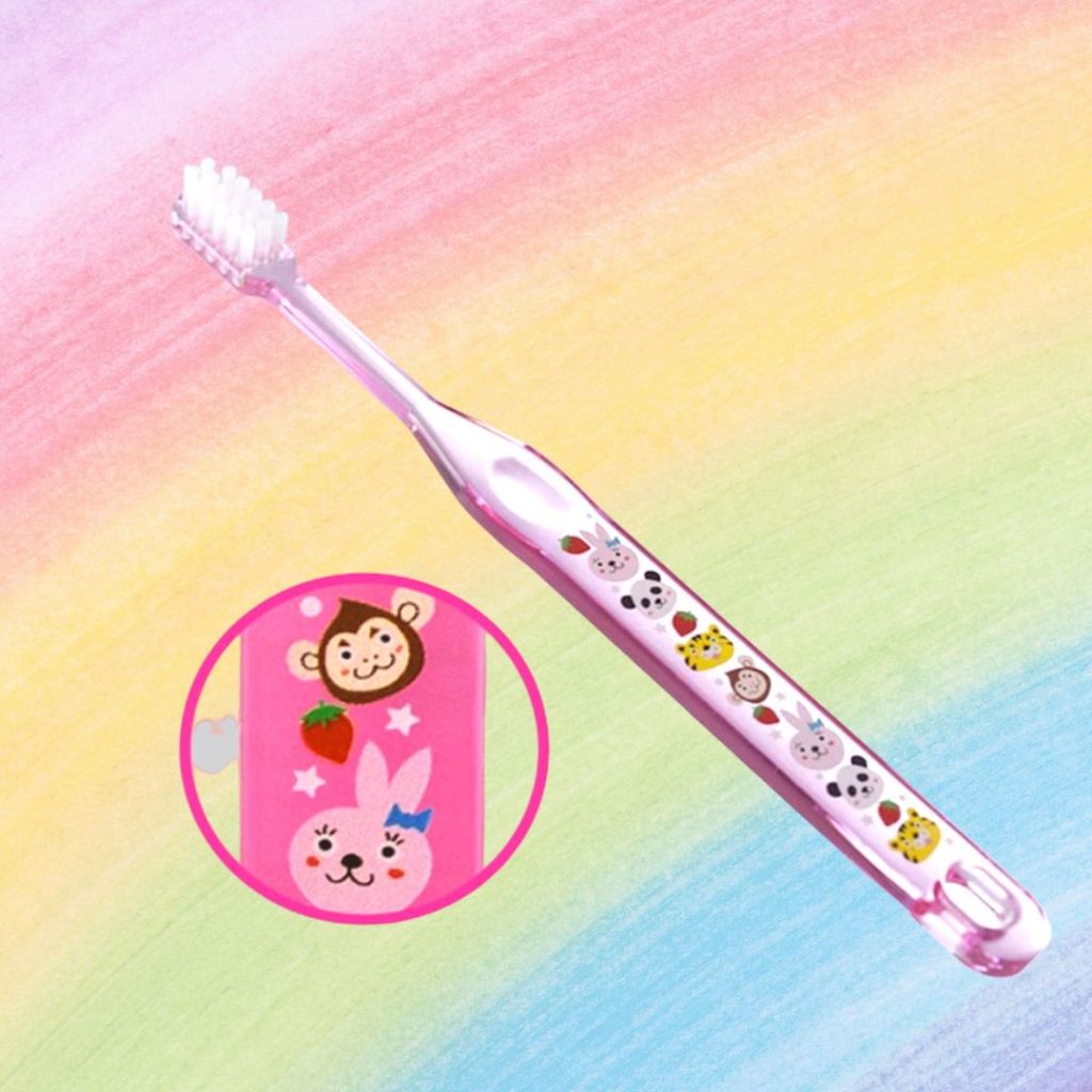 Bàn Chải Đánh Răng Cho Bé Annecy Kids Màu Hồng Động Vật (Set 2 Cây)