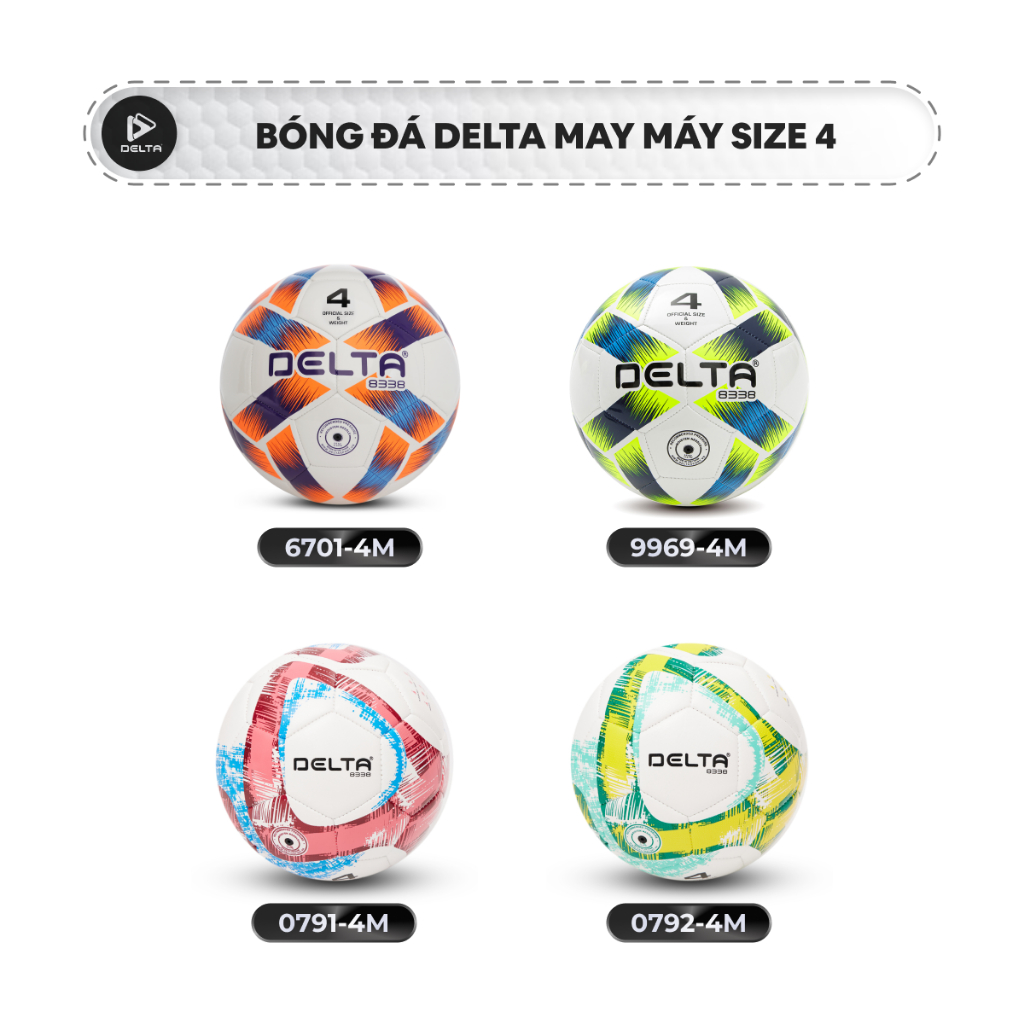 Ảnh Bóng Đá DELTA CAMPO 4M Size 4 May Máy Da TPU Nhẹ Mềm Sân 5 Cỏ Nhân Tạo Bé Từ 9-12 Tuổi DELTACA05 2