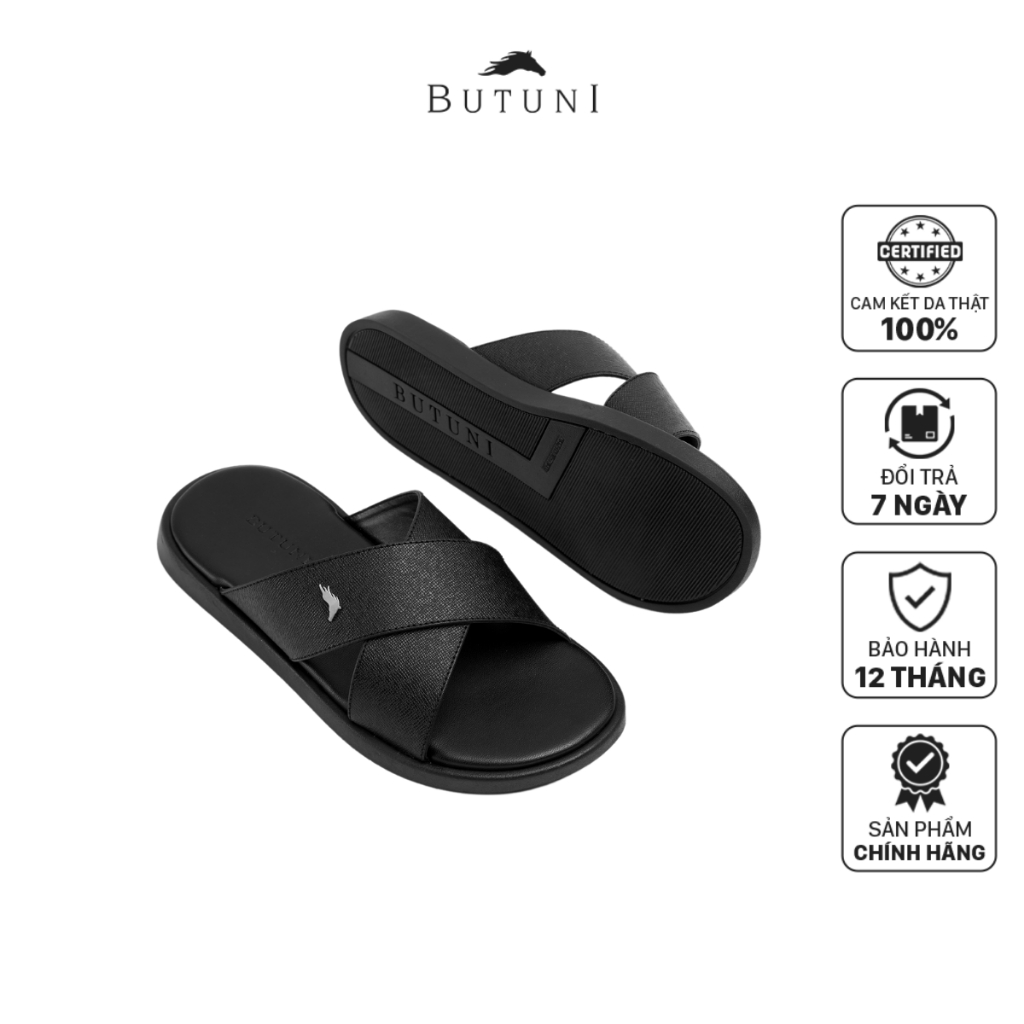 Dép Quai Chéo Da Bê BUTUNI Joyce S Slippers Đế Khâu Thủ Công Chống Trượt  Bảo Hành 12 Tháng | Shopee Việt Nam