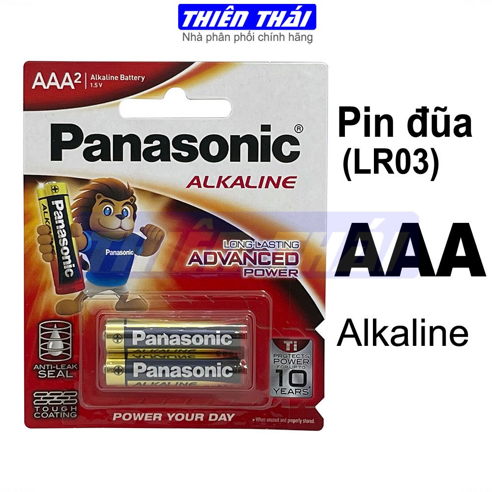 Pin AAA Panasonic Alkaline vỉ 2 viên LR03T/2B,Pin đũa hàng chính hãng ...