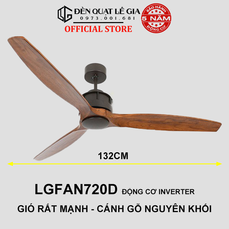 Ảnh Top 6 Mẫu Quạt Trần Cánh Gỗ Đẹp 2024 | Quạt Trần Gió Mạnh Chạy Êm Cánh Gỗ Nguyên Khối Chất Lượng Cao LUXURY 1