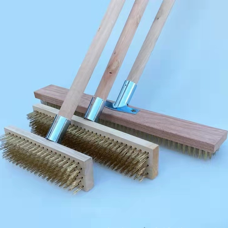 (LOẠI 1)Chổi Sắt Chà Rêu Mạ Đồng Vệ Sinh Sân Vườn Từ Sợi Thép Mạ Đồng ...