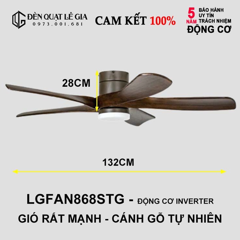 Ảnh Top 6 Mẫu Quạt Trần Cánh Gỗ Đẹp 2024 | Quạt Trần Gió Mạnh Chạy Êm Cánh Gỗ Nguyên Khối Chất Lượng Cao LUXURY 2