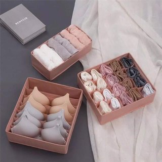 Hộp  đồ lót sét 3 cái nhiều ngăn ,Hộp vải đựng đồ lót  tất vớ