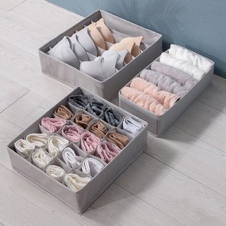 Hộp  đồ lót sét 3 cái nhiều ngăn ,Hộp vải đựng đồ lót  tất vớ