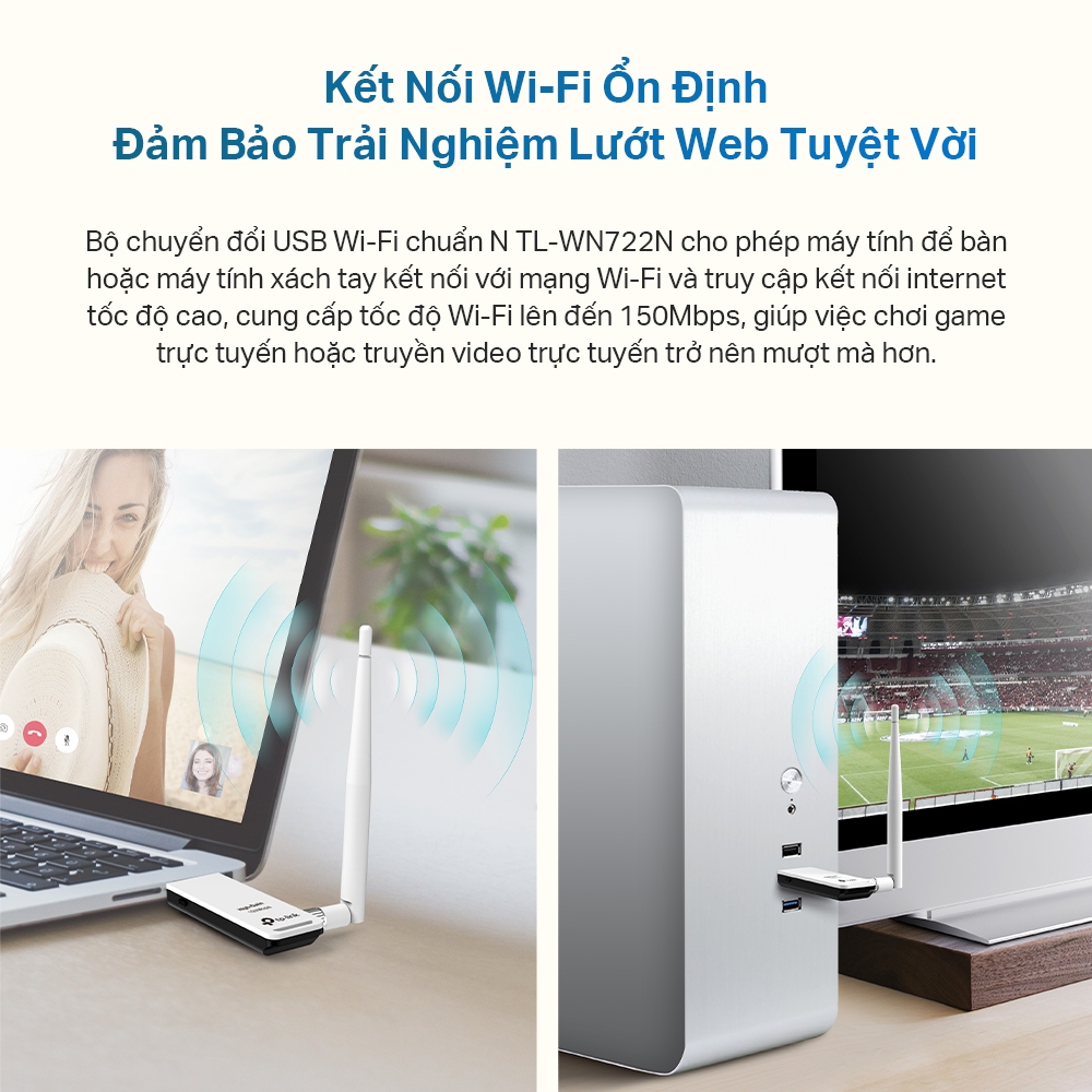 Ảnh Bộ Chuyển Đổi USB Wifi TP-Link TL-WN722N Chuẩn N 150Mbps 2